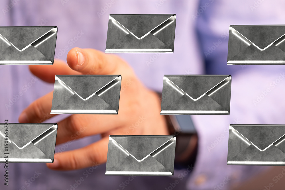 Leinwandbilder efficient email management. streamline your inbox with smart strategies. boost productivity.