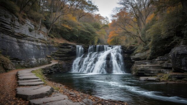 Along the Rutor Falls path