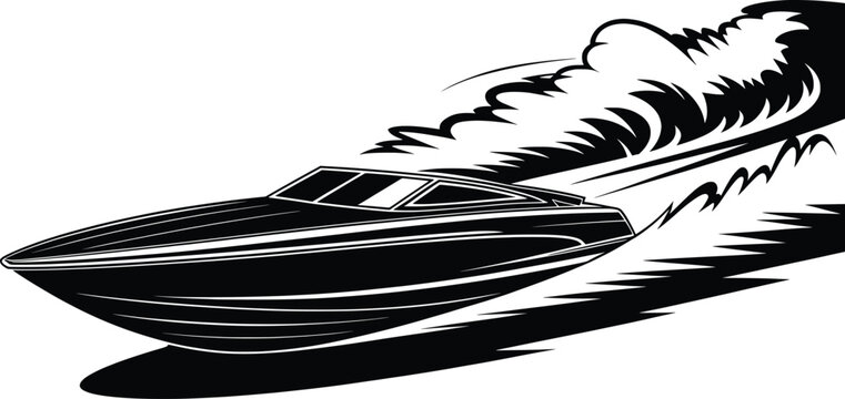 Speedboat clip art preview