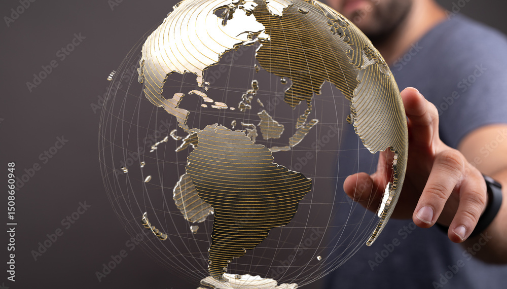 Aufkleber high-quality image depicting global connectivity and networking. ideal for business, technology, and