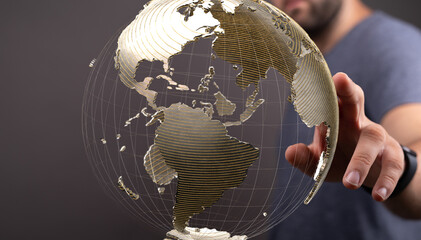 High-quality image depicting global connectivity and networking. Ideal for business, technology,...