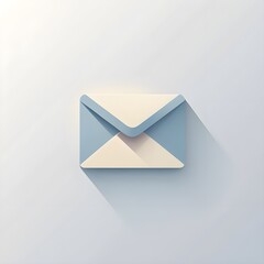 Envelope with message. A blue envelope.