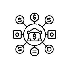 Centralized Financial System Icon
