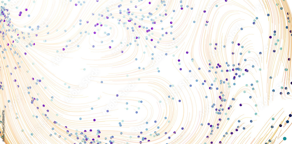 Leinwandbilder colorful abstract background with flowing lines and scattered dots. perfect for design projects.