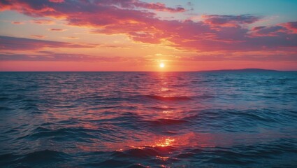 Fototapeta premium A sea and a sunset.