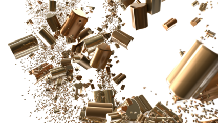 Falling red and pink hearts isolated on transparent background. Valentine’s day design. 3D rendering