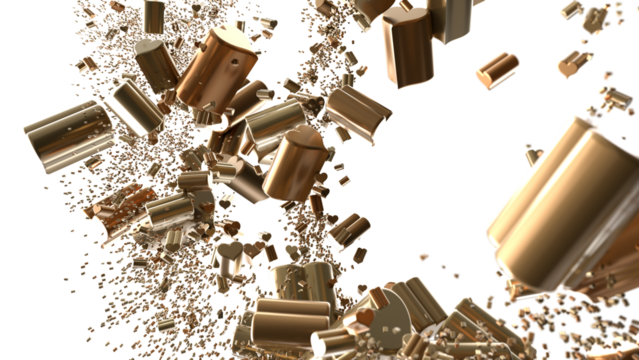 Falling red and pink hearts isolated on transparent background. Valentine’s day design. 3D rendering