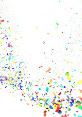 Sunburst and colorful confetti background frame illustration