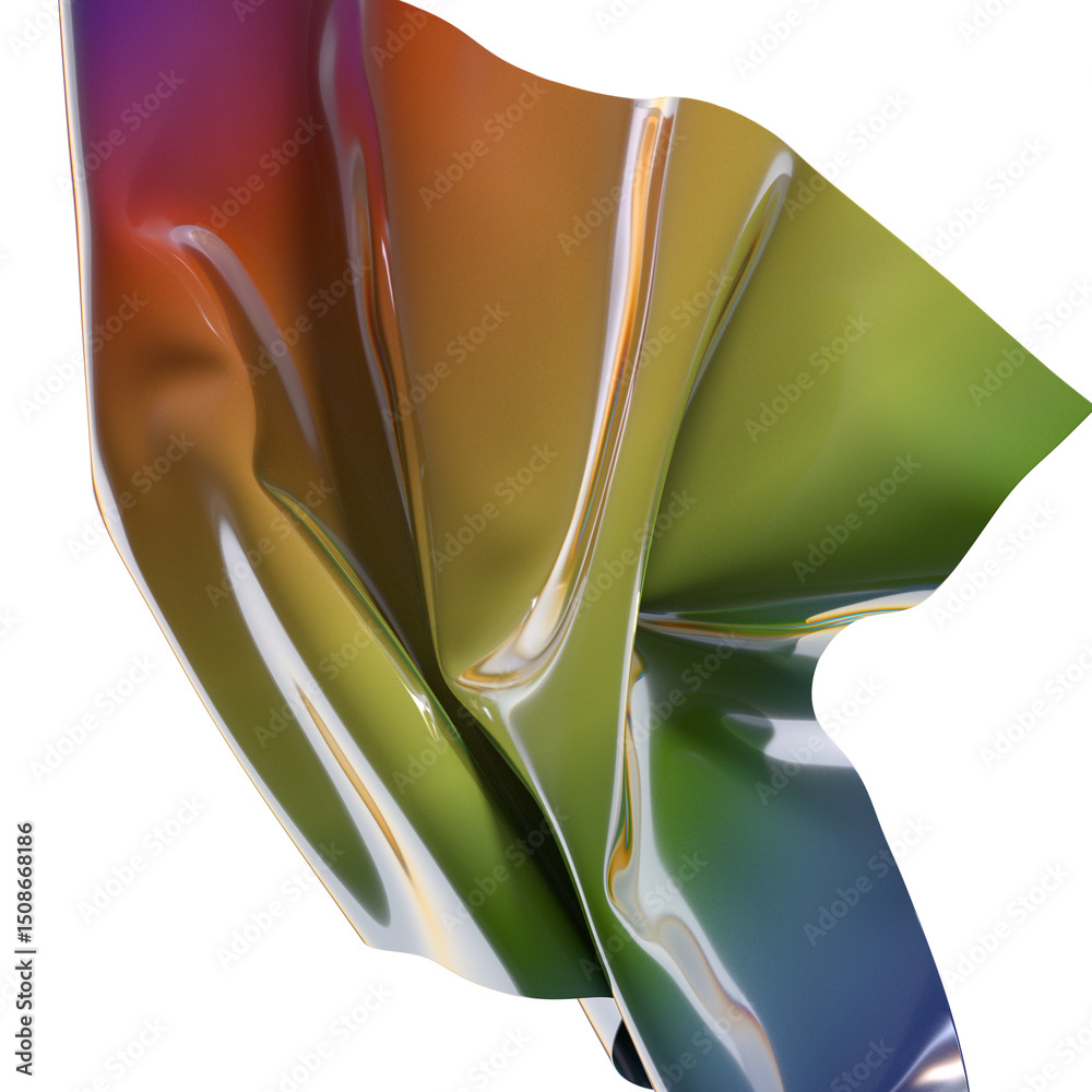 Fototapete dynamic color spectrum: a mesmerizing chromatic 3d canvas