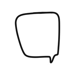 chat bubble icon sketch line art