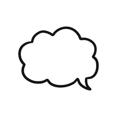 chat bubble icon sketch line art