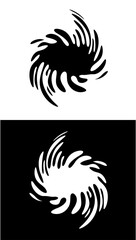 black and white tribal element