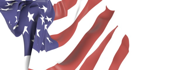 American Flag Corner Design Element