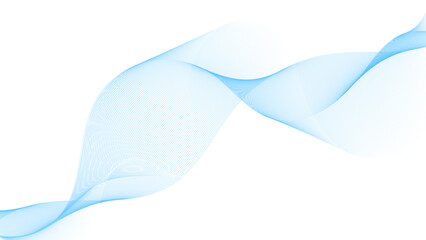 Abstract wave element for design. Digital frequency track equalizer. Stylized line art background.  Abstract smooth wave on a white background. Vector illustration. 