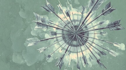 Abstract Decorative Light Fixture With Arrows