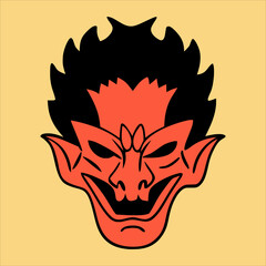Oni Mask, Hannya Mask Illustration