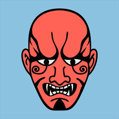 Oni Mask, Hannya Mask Illustration