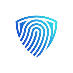 AI Security System Logo Biometric Circuit Logo