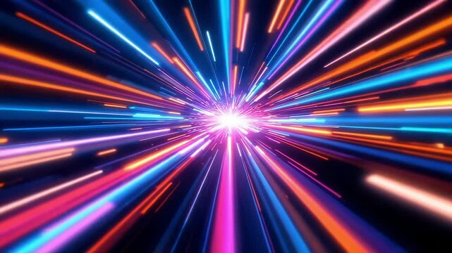 Neon lightspeed hyperdrive through space