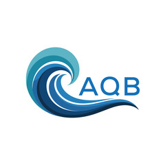AQB Coastal Inspired Logo , AQB Wave Logo , AQB Letter logo.
