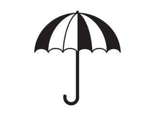 Umbrella Outline & Silhouette Clip Art  Weather Icon Vector