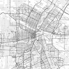 Winnipeg Area Map with Labels and Neighborhoods - One color, minimalistic design