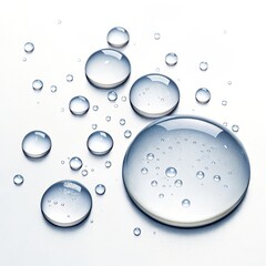 Water Droplets on Smooth Surface, Clean, Hydration