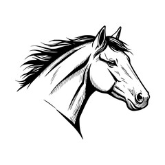 Mustang Horse heads vector illustration