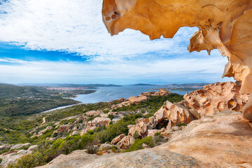 Unbelivable view on popular travel destination Bear Rock (Roccia dell’Orso) on Capo D'orso