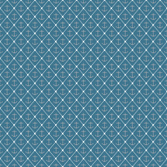 Seamless Nautical Pattern With Anchor On Light Blue Background