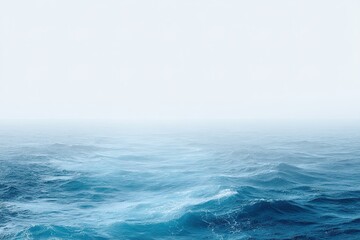 Fototapeta premium Vast Blue Ocean With Misty Horizon