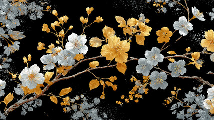 cherry blossom, flower, pattern, floral, seamless, vector, illustration, nature, spring, blossom, design, wallpaper, decoration, flowers, pink, cherry, tree, art, leaf, beauty, plant, texture, branch,