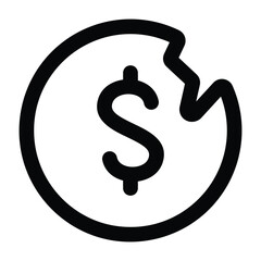 Obraz premium Simple Economic Crisis outline icon. The icon can be used for websites, print templates, presentation templates, illustrations, etc 