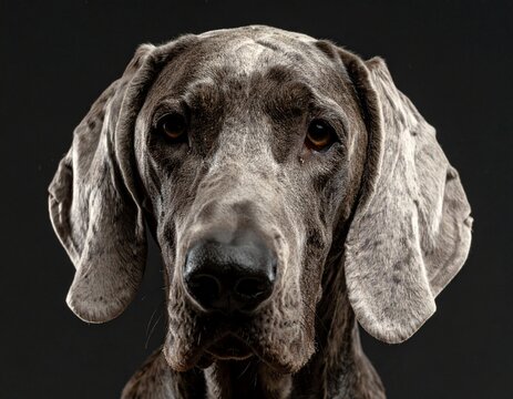 beautiful detailed close up image of a great dane dog looking at camera