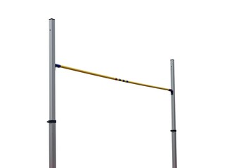 High jump bar against white background