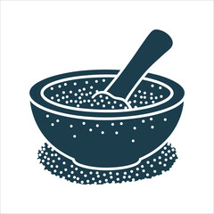 Salt Circle Ritual: Mortar Bowl with Salt Ring