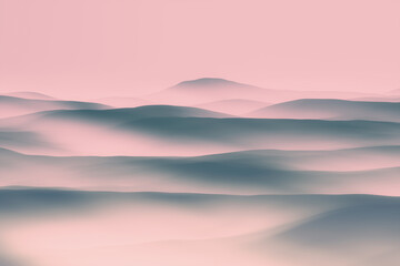 serene pastel minimal landscape background, 3d illustration