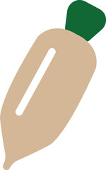 radish icon Simple outline illustration set