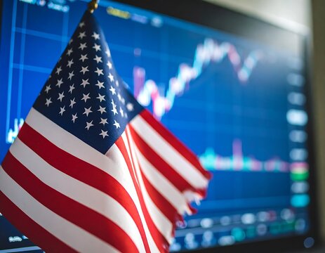 American flag on stock market display (1)