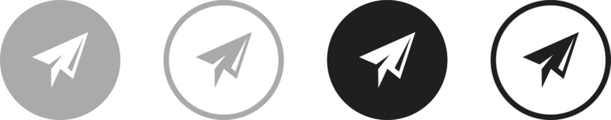 Paper Airplane Line Icon Design