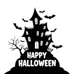 halloween background with haunted house