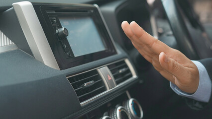 Today is extremely hot. Luckily, the car air conditioner cools down very quickly.