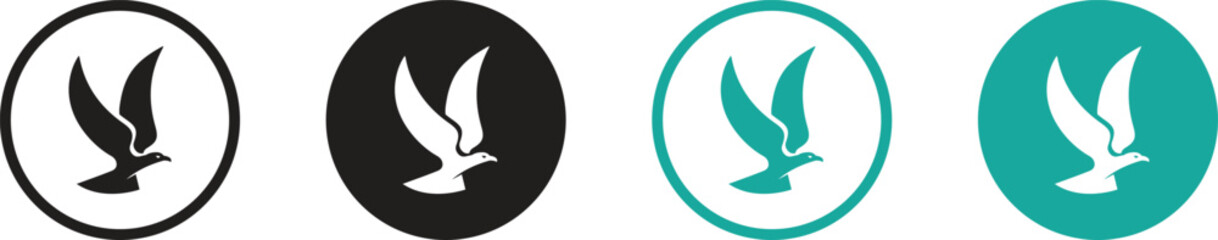 Naklejka premium Dove Icon Flat Graphic Design