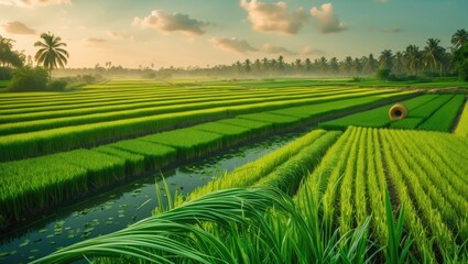 Agriculture in rice fields
