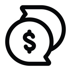 Simple Negotiation outline icon. The icon can be used for websites, print templates, presentation templates, illustrations, etc	
