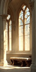 Sunlit Ruins Of An Ancient Building Interior