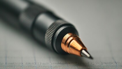 Closeup Of A Dark Gray Pen Point