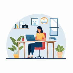 Vector Illustration of Modern Professions: Freelancer, Influencer, and Remote Worker