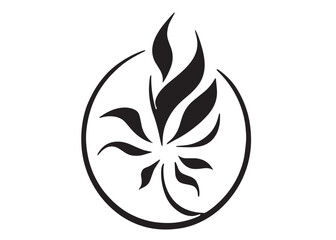 silhouette of a hibiscus flower logo vector, hibiscus flower logo icon silhouette, flower silhouette logo, hibiscus flower silhouette, black and white hibiscus flower silhouette on white background	