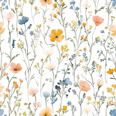 Whimsical Watercolor Floral Pattern